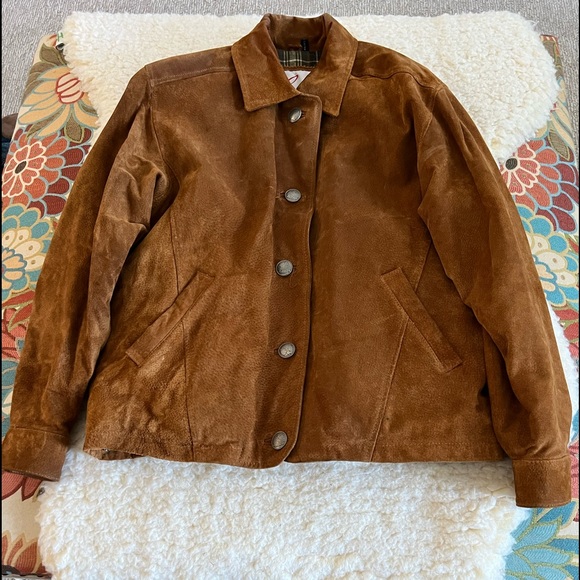 COPY - Ladies Excelled Suede Leather Jacket Size Medium - Picture 1 of 5